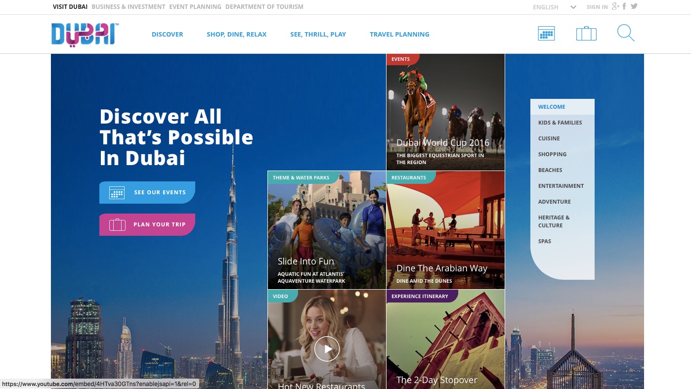 Dubai Turism Website